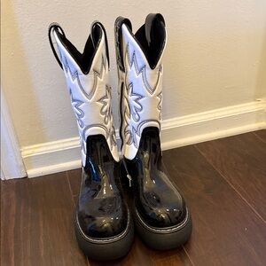 Jeffrey Campbell Black and White Combat Boots